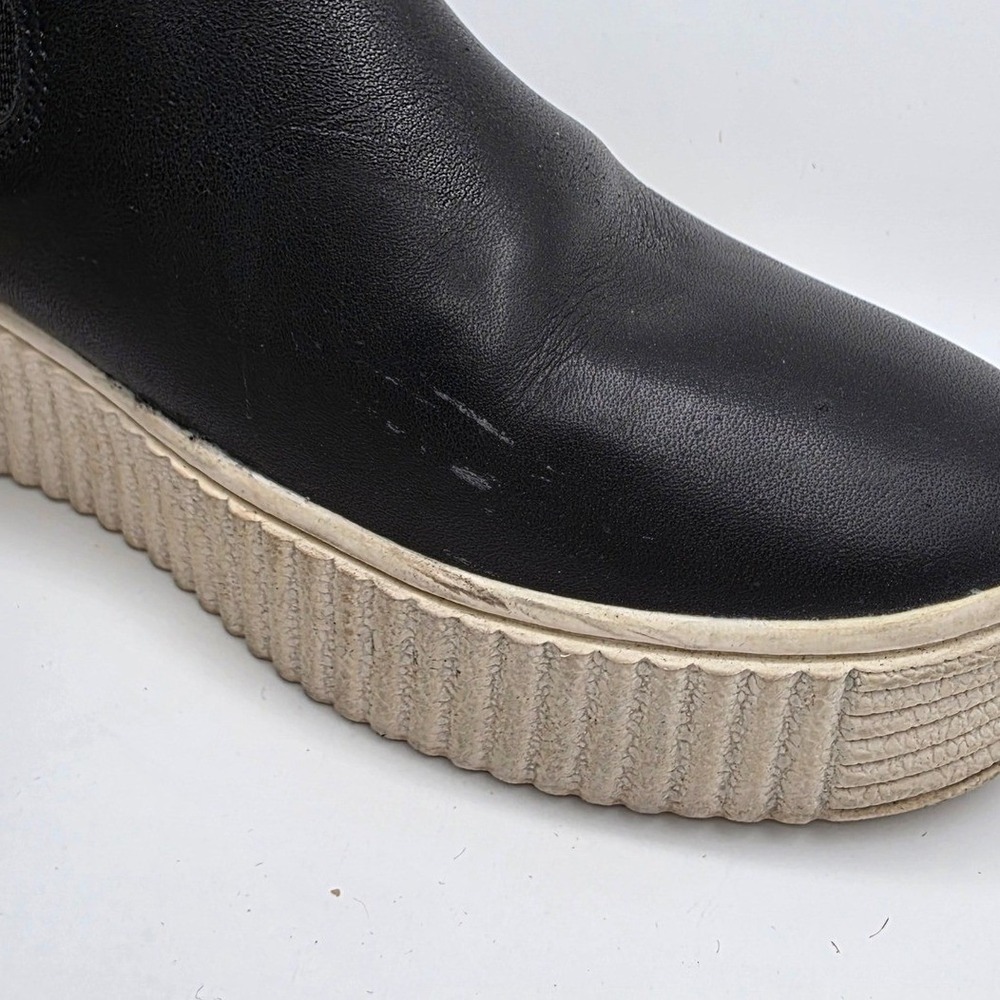 Dolce Vita Cola Chelsea Boots Black Leather Platform Ankle Women Size 7 - Picture 2 of 6